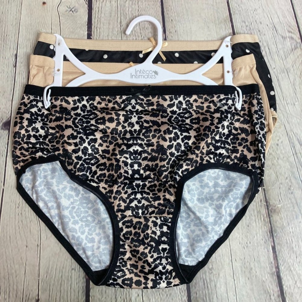 Intéco Intimates Black and Nude Panties 3 Pack
